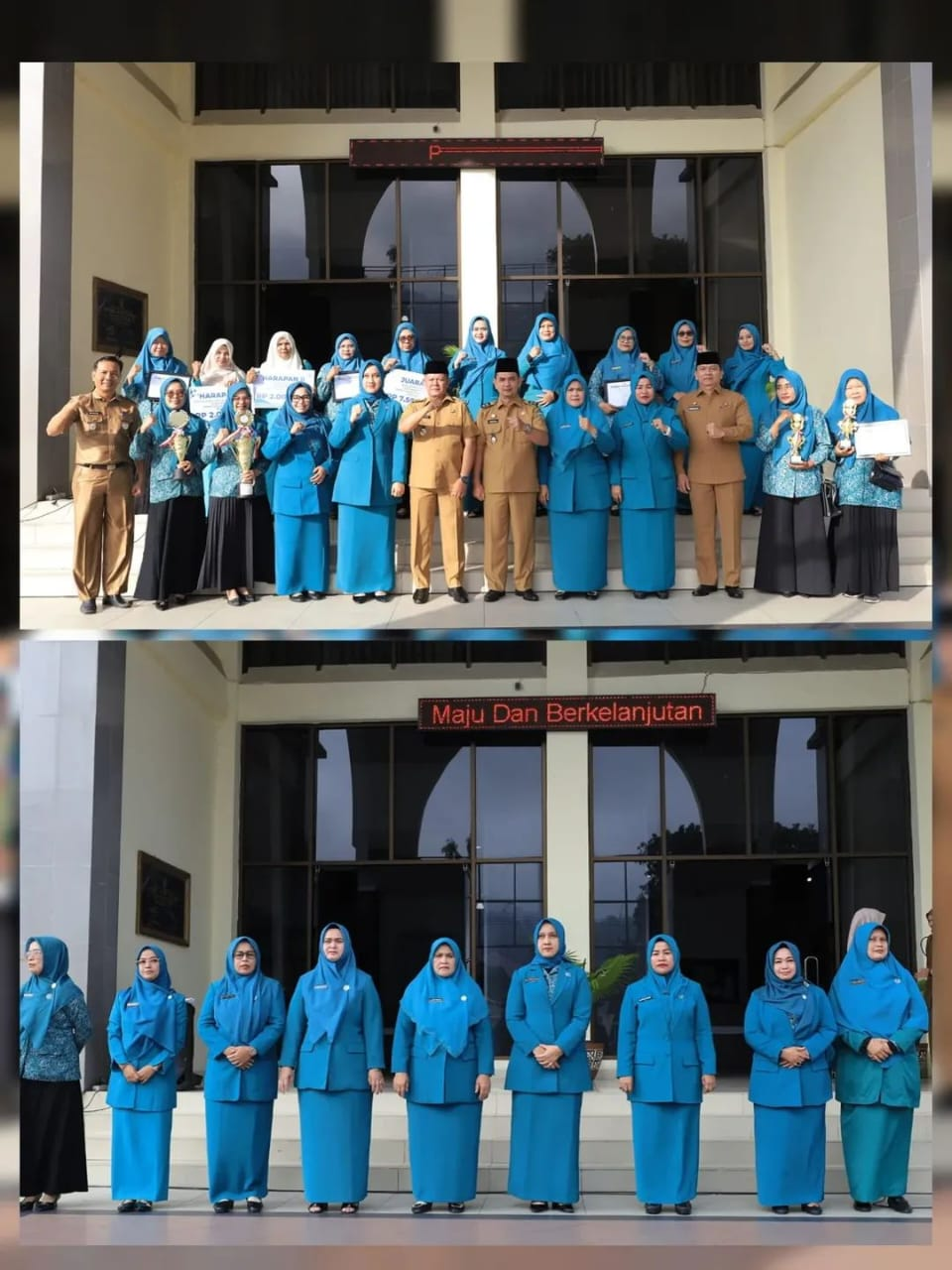 Penyerahan Tropi dan Piagam Pemenang Lomba Gerakan PKK Tingkat Provinsi dan Penyerahan Piagam ucapan terima kasih kepada OPD terkait